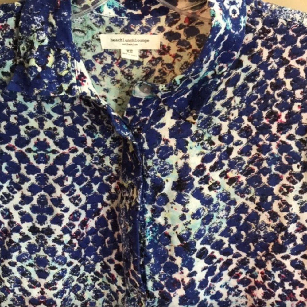 Beachlunchlounge Lightweight Button Down Tunic Dr… - image 3